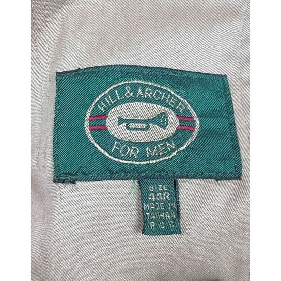 Vintage Hill and Archer Trenchcoat Tan long double breasted 44R - Picture 5 of 10